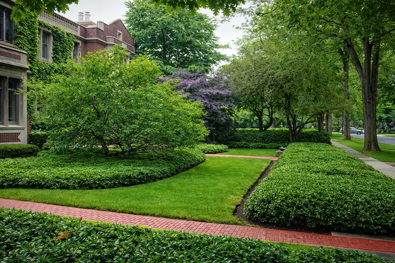 Lush green lawn from Westside's 5-step lawn care program in Rochester NY