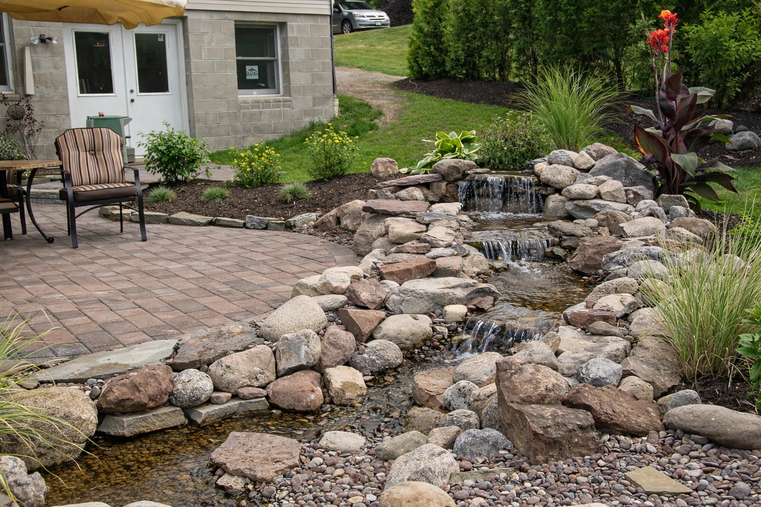 Custom water features and ponds in Rochester NY